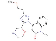 4-[3-(2-methoxyethyl)-5-morpholin-2-yl-1H-1,2,4-triazol-1-yl]-1-methylquinolin-2(1H)-one
