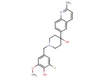 1-(3-fluoro-4-hydroxy-5-methoxybenzyl)-4-(2-methylquinolin-6-yl)piperidin-4-ol