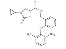 1-cyclopropyl-N-{[2-(2,6-dimethylphenoxy)-3-pyridinyl]methyl}-5-oxo-3-pyrrolidinecarboxamide