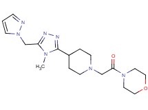 4-({4-[4-methyl-5-(1H-pyrazol-1-ylmethyl)-4H-1,2,4-triazol-3-yl]piperidin-1-yl}acetyl)morpholine