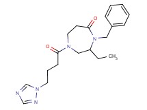 4-benzyl-3-ethyl-1-[4-(1H-1,2,4-triazol-1-yl)butanoyl]-1,4-diazepan-5-one