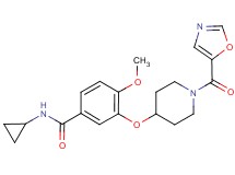 N-cyclopropyl-4-methoxy-3-{[1-(1,3-oxazol-5-ylcarbonyl)piperidin-4-yl]oxy}benzamide