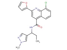 8-chloro-2-(2-furyl)-N-[1-(1-methyl-1H-pyrazol-4-yl)propyl]-4-quinolinecarboxamide