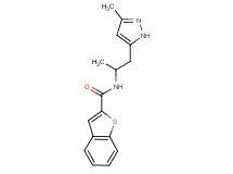 N-[1-methyl-2-(3-methyl-1H-pyrazol-5-yl)ethyl]-1-benzothiophene-2-carboxamide
