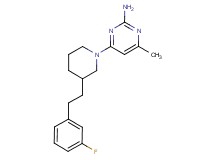 4-{3-[2-(3-fluorophenyl)ethyl]-1-piperidinyl}-6-methyl-2-pyrimidinamine