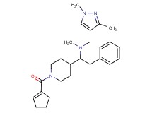 1-[1-(1-cyclopenten-1-ylcarbonyl)-4-piperidinyl]-N-[(1,3-dimethyl-1H-pyrazol-4-yl)methyl]-N-methyl-2-phenylethanamine