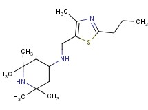 2,2,6,6-tetramethyl-N-[(4-methyl-2-propyl-1,3-thiazol-5-yl)methyl]piperidin-4-amine