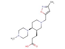 3-[(3R*,4S*)-1-[(3-methylisoxazol-5-yl)methyl]-4-(4-methylpiperazin-1-yl)piperidin-3-yl]propanoic acid