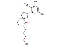 2-[7-(3-methoxypropyl)-6-oxo-2,7-diazaspiro[4.5]dec-2-yl]-4,6-dimethylnicotinonitrile