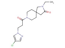 8-[3-(4-chloro-1H-pyrazol-1-yl)propanoyl]-2-ethyl-2,8-diazaspiro[4.5]decan-3-one