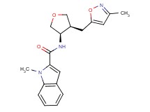 1-methyl-N-{(3R*,4S*)-4-[(3-methylisoxazol-5-yl)methyl]tetrahydrofuran-3-yl}-1H-indole-2-carboxamide