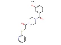 1-(3-methoxybenzoyl)-4-[(2-pyridinylthio)acetyl]piperazine