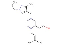 2-{1-(3-methyl-2-buten-1-yl)-4-[(3-methyl-1-propyl-1H-pyrazol-4-yl)methyl]-2-piperazinyl}ethanol