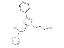 4-{1-butyl-5-[2-(1H-pyrazol-1-yl)propyl]-1H-1,2,4-triazol-3-yl}pyridine