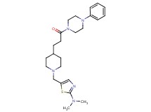 N,N-dimethyl-5-({4-[3-oxo-3-(4-phenyl-1-piperazinyl)propyl]-1-piperidinyl}methyl)-1,3-thiazol-2-amine