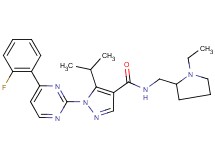 N-[(1-ethyl-2-pyrrolidinyl)methyl]-1-[4-(2-fluorophenyl)-2-pyrimidinyl]-5-isopropyl-1H-pyrazole-4-carboxamide