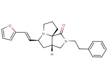 (3aS*,5S*,9aS*)-5-[(E)-2-(2-furyl)vinyl]-2-(2-phenylethyl)hexahydro-7H-pyrrolo[3,4-g]pyrrolizin-1(2H)-one