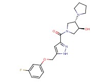 (3'S*,4'S*)-1'-({5-[(3-fluorophenoxy)methyl]-1H-pyrazol-3-yl}carbonyl)-1,3'-bipyrrolidin-4'-ol