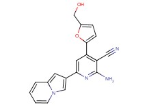 2-amino-4-[5-(hydroxymethyl)-2-furyl]-6-indolizin-2-ylnicotinonitrile