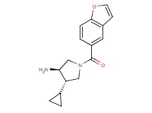 (3R*,4S*)-1-(1-benzofuran-5-ylcarbonyl)-4-cyclopropylpyrrolidin-3-amine