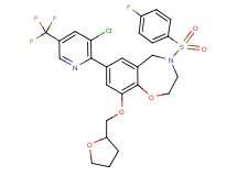 7-[3-chloro-5-(trifluoromethyl)-2-pyridinyl]-4-[(4-fluorophenyl)sulfonyl]-9-(tetrahydro-2-furanylmethoxy)-2,3,4,5-tetrahydro-1,4-benzoxazepine