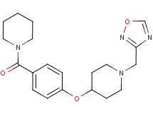 1-(1,2,4-oxadiazol-3-ylmethyl)-4-[4-(piperidin-1-ylcarbonyl)phenoxy]piperidine