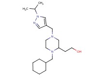 2-{1-(cyclohexylmethyl)-4-[(1-isopropyl-1H-pyrazol-4-yl)methyl]-2-piperazinyl}ethanol