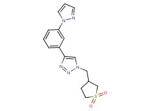 1-[(1,1-dioxidotetrahydro-3-thienyl)methyl]-4-[3-(1H-pyrazol-1-yl)phenyl]-1H-1,2,3-triazole