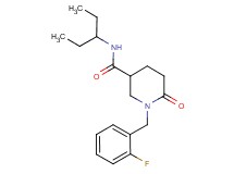 N-(1-ethylpropyl)-1-(2-fluorobenzyl)-6-oxo-3-piperidinecarboxamide