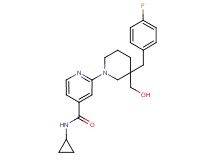 N-cyclopropyl-2-[3-(4-fluorobenzyl)-3-(hydroxymethyl)piperidin-1-yl]isonicotinamide