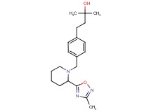 2-methyl-4-(4-{[2-(3-methyl-1,2,4-oxadiazol-5-yl)-1-piperidinyl]methyl}phenyl)-2-butanol