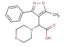 (5-methyl-3-phenylisoxazol-4-yl)(morpholin-4-yl)acetic acid