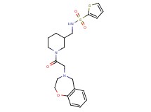 N-({1-[2-(2,3-dihydro-1,4-benzoxazepin-4(5H)-yl)acetyl]-3-piperidinyl}methyl)-2-thiophenesulfonamide