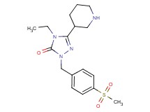 4-ethyl-2-[4-(methylsulfonyl)benzyl]-5-(3-piperidinyl)-2,4-dihydro-3H-1,2,4-triazol-3-one hydrochloride