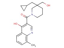 3-{[3-(cyclopropylmethyl)-3-(hydroxymethyl)-1-piperidinyl]carbonyl}-8-methyl-4-quinolinol