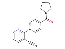 2-[4-(pyrrolidin-1-ylcarbonyl)phenyl]nicotinonitrile
