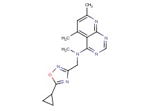 N-[(5-cyclopropyl-1,2,4-oxadiazol-3-yl)methyl]-N,5,7-trimethylpyrido[2,3-d]pyrimidin-4-amine