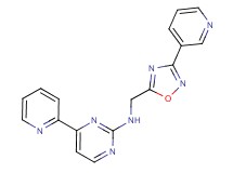 4-(2-pyridinyl)-N-{[3-(3-pyridinyl)-1,2,4-oxadiazol-5-yl]methyl}-2-pyrimidinamine