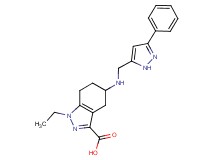 1-ethyl-5-{[(3-phenyl-1H-pyrazol-5-yl)methyl]amino}-4,5,6,7-tetrahydro-1H-indazole-3-carboxylic acid