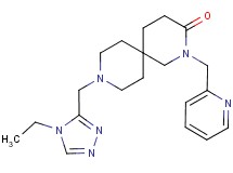 9-[(4-ethyl-4H-1,2,4-triazol-3-yl)methyl]-2-(pyridin-2-ylmethyl)-2,9-diazaspiro[5.5]undecan-3-one