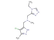1-(4-chloro-3-methyl-1H-pyrazol-5-yl)-N-[(4-ethyl-4H-1,2,4-triazol-3-yl)methyl]-N-methylmethanamine