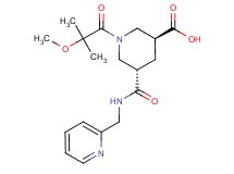 (3S*,5S*)-1-(2-methoxy-2-methylpropanoyl)-5-{[(2-pyridinylmethyl)amino]carbonyl}-3-piperidinecarboxylic acid