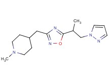 1-methyl-4-({5-[1-methyl-2-(1H-pyrazol-1-yl)ethyl]-1,2,4-oxadiazol-3-yl}methyl)piperidine