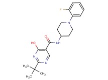 2-tert-butyl-N-[1-(2-fluorophenyl)piperidin-4-yl]-4-hydroxypyrimidine-5-carboxamide