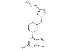 4-(3-{[4-(methoxymethyl)-1H-1,2,3-triazol-1-yl]methyl}piperidin-1-yl)-1H-pyrazolo[3,4-d]pyrimidin-6-amine