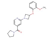 2-[3-(2-methoxyphenoxy)-1-azetidinyl]-4-(1-pyrrolidinylcarbonyl)pyridine