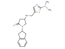 1-(2,3-dihydro-1H-inden-2-yl)-4-({[2-(dimethylamino)-1,3-thiazol-5-yl]methyl}amino)-2-pyrrolidinone