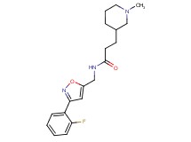 N-{[3-(2-fluorophenyl)-5-isoxazolyl]methyl}-3-(1-methyl-3-piperidinyl)propanamide