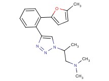 N,N-dimethyl-2-{4-[2-(5-methyl-2-furyl)phenyl]-1H-1,2,3-triazol-1-yl}propan-1-amine