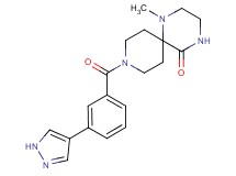 1-methyl-9-[3-(1H-pyrazol-4-yl)benzoyl]-1,4,9-triazaspiro[5.5]undecan-5-one